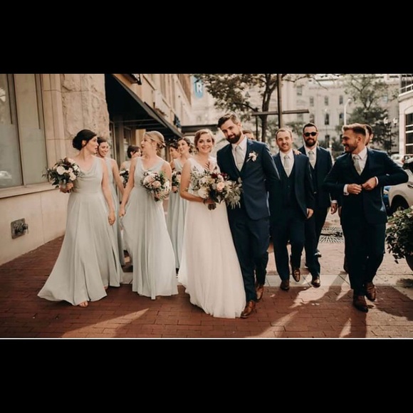 silver sage bridesmaid